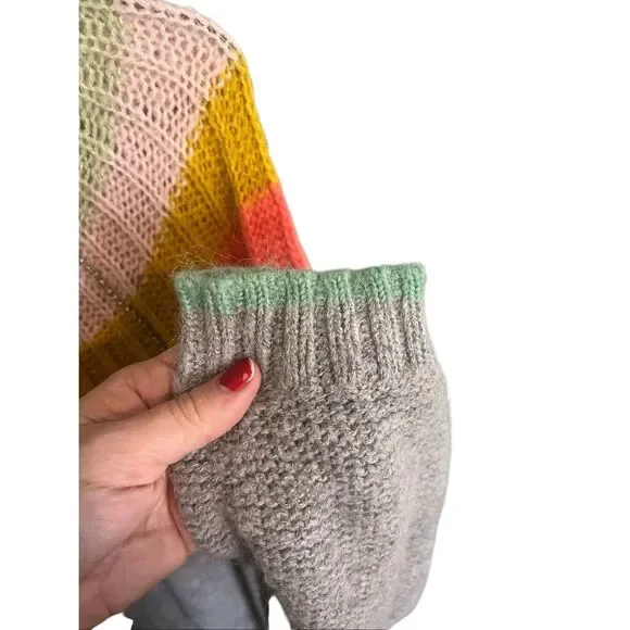 Anthropologie Colleen Gray Multi Pullover Sweater Size Medium Z105-14 - Picture 5 of 8